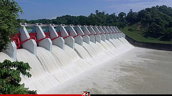 দুই ফুট করে খোলা হলো কাপ্তাই বাঁধের সব জলকপাট