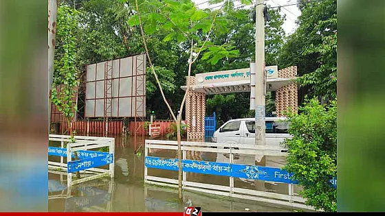 টানা বৃষ্টিতে কুড়িগ্রামে জলাবদ্ধতা