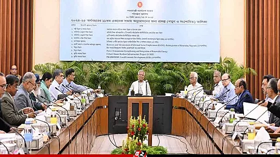প্রধান উপদেষ্টার সভাপতিত্বে একনেক সভা অনুষ্ঠিত