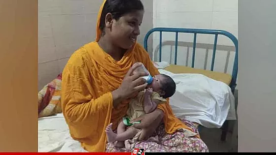 অবশেষে মায়ের কোলে ফিরল ৮ দিনের নবজাতক