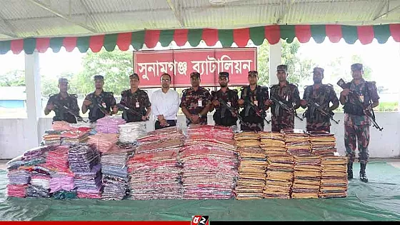 গরু ও শাড়িসহ দেড় কোটি টাকার মালামাল আটক করলো বিজিবি