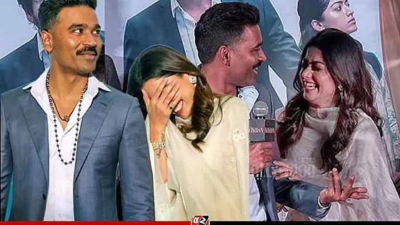 শুটিংয়ে রাশমিকায় মুগ্ধ ধানুশ