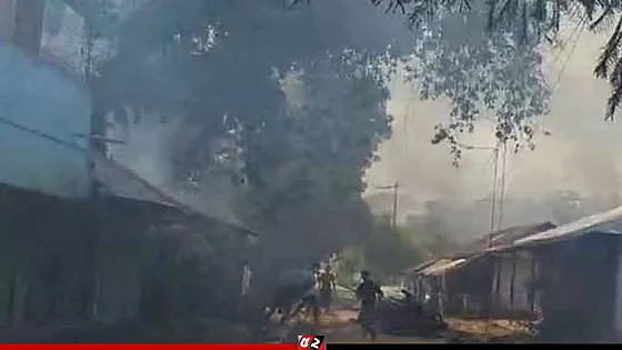খাগড়াছড়িতে গুইমারা বাজারে আগুন, ১২ সেনা সদস্য আহত