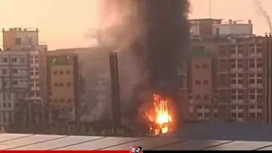 গাজীপুরে পোশাক কারখানায় আগুন