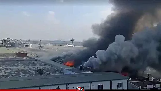 শাহজালাল বিমানবন্দরে আগুন