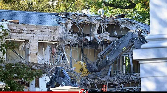 ট্রাম্পের নির্দেশে ভেঙে ফেলা হলো হোয়াইট হাউসের একাংশ