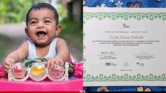 বাংলাদেশে প্রথম ‘কার্বন-নিউট্রাল শিশু’ সাতক্ষীরার রুহাব 