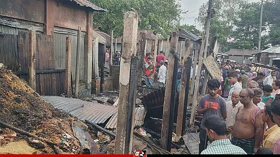 কচাকাটা বাজারে ভয়াবহ আগুন, প্রায় অর্ধকোটি টাকার ক্ষতি 