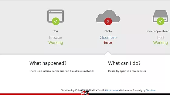ক্লাউডফ্লেয়ার বিভ্রাটে বাংলাদেশসহ বিশ্বজুড়ে বহু ওয়েবসাইট ডাউন