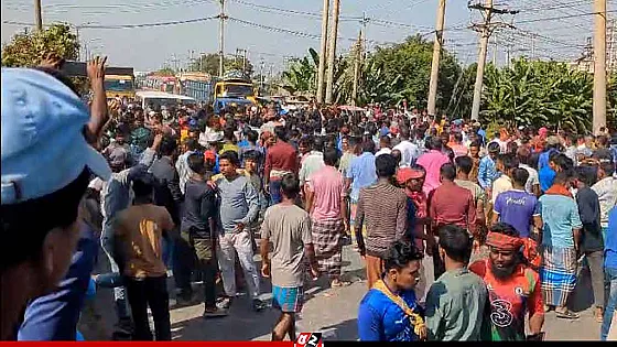 সাভারে ইটভাটা শ্রমিকদের বিক্ষোভে মহাসড়কে তীব্র যানজট