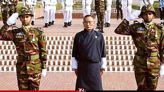 সাভার স্মৃতিসৌধে ভুটানের প্রধানমন্ত্রীর শ্রদ্ধা