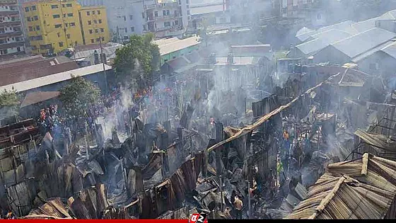 গাজীপুরে ভয়াবহ অগ্নিকাণ্ড, ৭৪টি কক্ষ পুড়ে ছাই