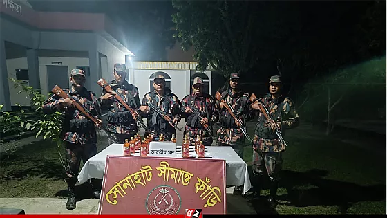 বিজিবির অভিযানে ৩২ লাখ টাকার ভারতীয় পণ্য জব্দ