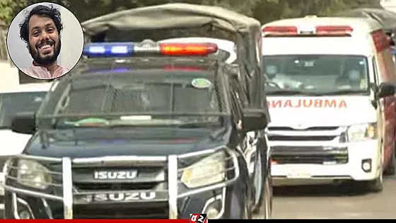 এভারকেয়ার থেকে  বিমানবন্দরে নেয়া হচ্ছে হাদিকে