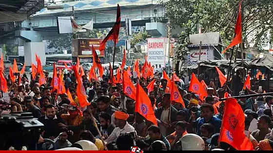 এবার কলকাতায় বাংলাদেশ হাইকমিশনের সামনে হিন্দুত্ববাদীদের বিক্ষোভ