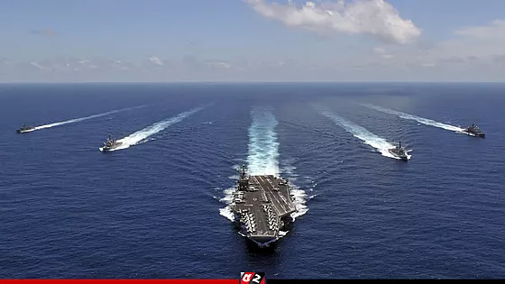 মধ্যপ্রাচ্যের পথে যুক্তরাষ্ট্রের বিমানবাহী রণতরী