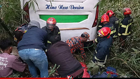 ঢাকা-বরিশাল মহাসড়কে বাসচাপায় নিহত ৫