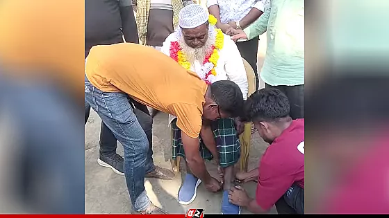 ১৭বছর পর জুতা পরলেন বিএনপি নেতা