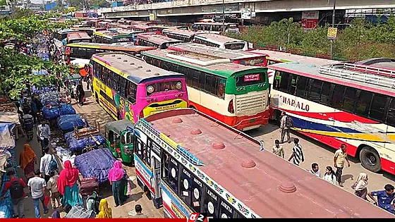 ঢাকা-টাঙ্গাইল মহাসড়কে দীর্ঘ যানজট, বাড়ছে যানবাহনের চাপ