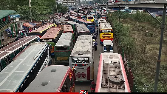 ঢাকা-টাঙ্গাইল মহাসড়কে ৩০ কিলোমিটার যানজট, চরম ভোগান্তি