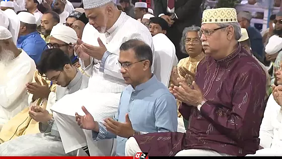 রাষ্ট্রপতি ও প্রধানমন্ত্রী উপস্থিতিতে জাতীয় ঈদগাহে প্রধান জামাত অনুষ্ঠিত