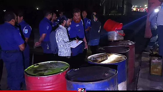 মধ্যরাতে পুলিশের অভিযানে ১৮ ড্রাম ডিজেল জব্দ, আটক ১