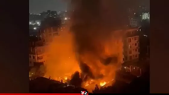 রাজধানীর তুরাগ এলাকায় একটি বস্তিতে আগুন