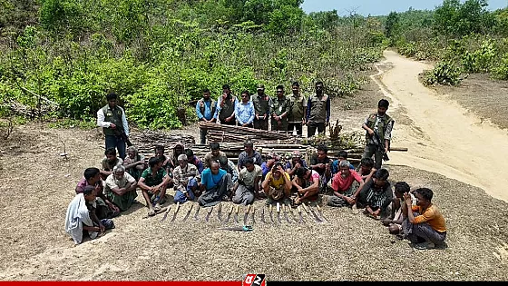 সংরক্ষিত বনাঞ্চলে গাছ কাটার সময় ২৬ রোহিঙ্গা আটক