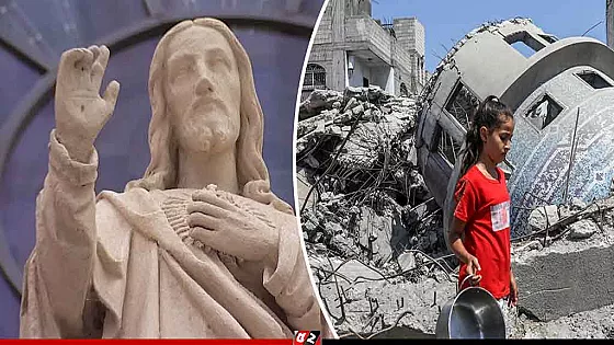 যিশুর মূর্তি ভাঙার বিচার করলেও গাজায় মসজিদ-গির্জা ধ্বংসের ঘটনায় নিশ্চুপ ইসরাইল