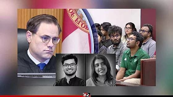 আমরা একটি পরিবারেরই সদস্য, আদালত চত্বরে লিমন-বৃষ্টির বাংলাদেশি বন্ধুরা