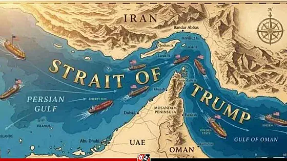 হরমুজকে ‘ট্রাম্প প্রণালি’ দেখিয়ে মানচিত্র শেয়ার করলেন ট্রাম্প