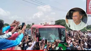 চাঁদপুর যাত্রায় কুমিল্লায় জনতার ঢল, ভালোবাসায় সিক্ত তারেক রহমান