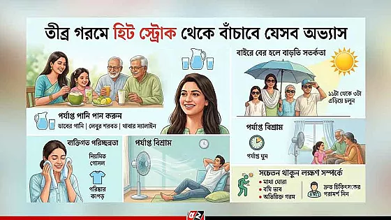 তীব্র গরমে হিট স্ট্রোক থেকে বাঁচাবে যেসব অভ্যাস
