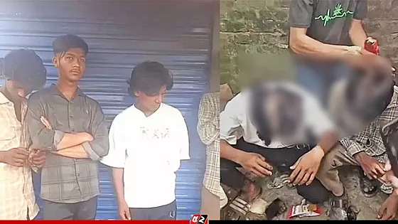 তরণীকে উত্যক্ত করায় তিন যুবকের মাথা ন্যাড়া করলো স্থানীয়রা