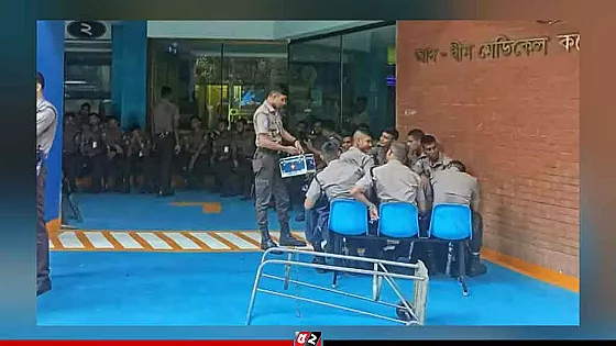 এবার পুলিশ মোতায়েন করা হয়েছে আদ্-দ্বীন হাসপাতালে 