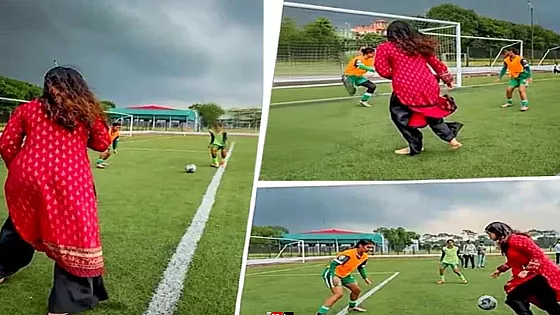 ব্যারিস্টার জাইমা রহমানের ফুটবল নৈপুণ্য ভাইরাল  