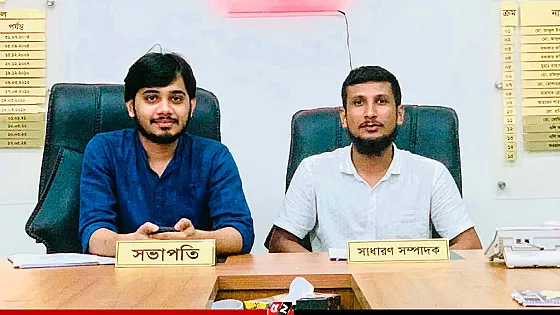 শেকৃবি সাংবাদিক সমিতির সভাপতি ফাহিম ও সম্পাদক মাহিন