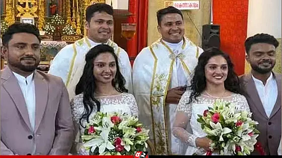 যমজ বর, যমজ কনে, যমজ পুরোহিত ভারতের কেরালায় এক ব্যতিক্রমী বিয়ে