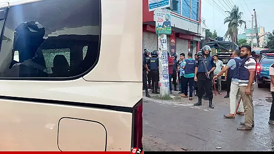 আমির হামজার গাড়িতে হামলা-ভাঙচুর