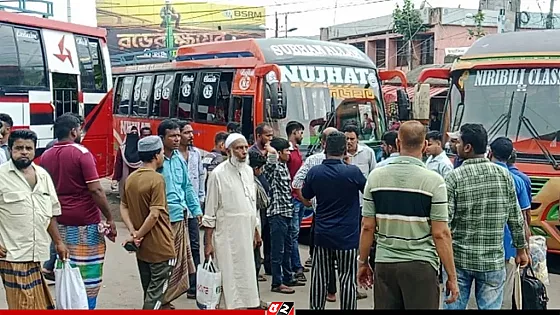 বরিশাল থেকে সব রুটে বাস চলাচল স্বাভাবিক