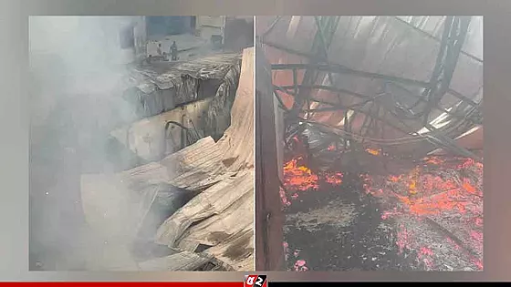 ফার্নিচারের গোডাউনে ভয়াবহ আগুন, এক ঘণ্টার চেষ্টায় নিয়ন্ত্রণে