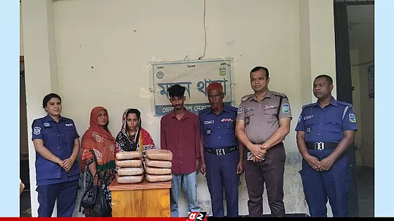 ২০ কেজি গাঁজা সহ তিনজনকে আটক করেছে র‍্যাব
