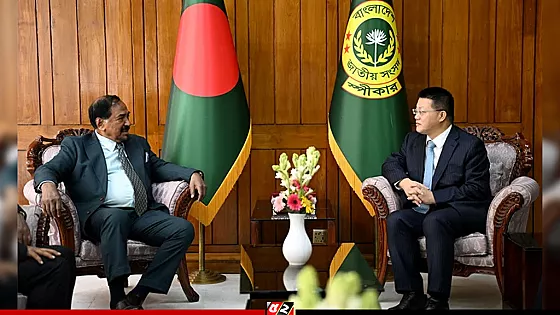স্পিকারের সাথে ঢাকায় নিযুক্ত চীনের বিদায়ী রাষ্ট্রদূতের সাক্ষাৎ