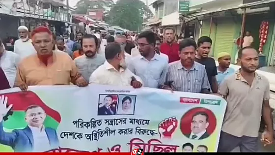 বিএনপির মিছিলে স্লোগান ‘যুবলীগের অ্যাকশন, ডাইরেক্ট অ্যাকশন’