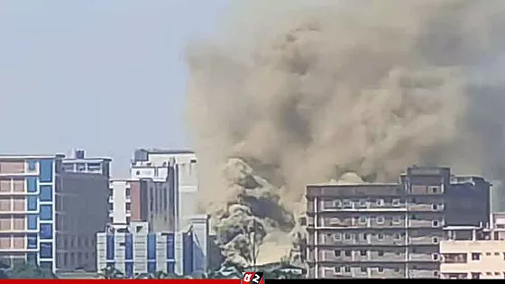 টঙ্গীতে ওষুধ কারখানায় ভয়াবহ আগুন