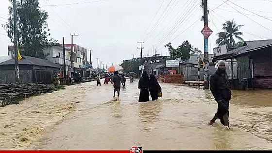 ভারী বর্ষণ ও পাহাড়ি ঢলে শেরপুরে শতাধিক গ্রাম পাবিত