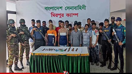 মিরপুরে যৌথবাহিনীর অভিযানে নারীসহ ২৬ মাদক ব্যবসায়ী গ্রেপ্তার