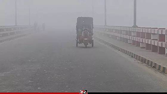 কুড়িগ্রামে সূর্যের দেখা নেই, বৃষ্টির মতো পড়ছে কুয়াশা 