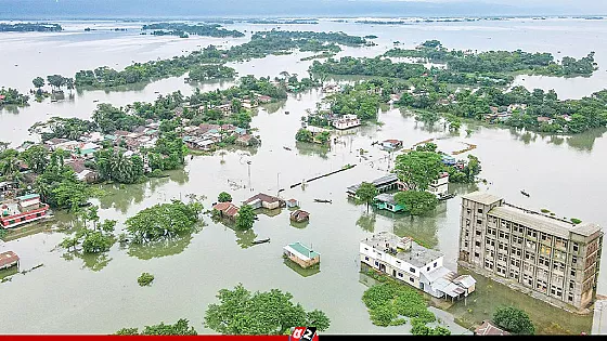 বন্যায় ৮ জেলায় ক্ষতিগ্রস্ত লক্ষাধিক মানুষ, নিহত দুইজন