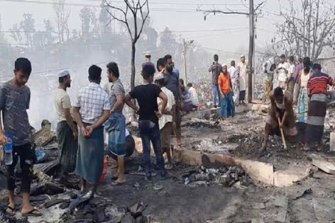 উখিয়ায় রোহিঙ্গা ক্যাম্পে আগ্নিকান্ডে মৃত্যের সংখ্যা বেড়ে ১১